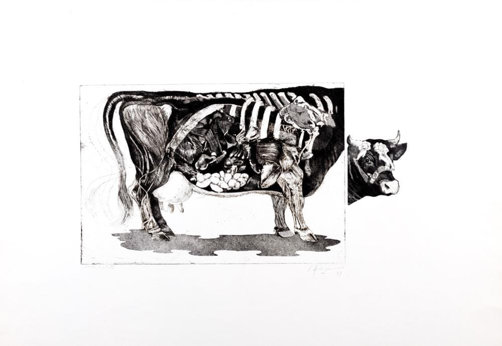 Carlos Alonso comparable auction result: carlos alonso tunuy n 1929 anatomical chart 1973