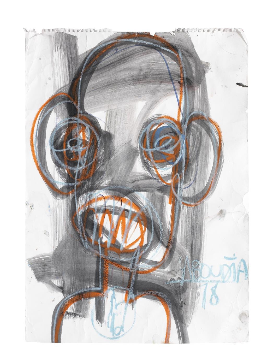 Aboudia Abdoulaye Diarrassouba comparable auction result: aboudia abdoulaye diarrassouba ivorian born 1983 head study unframed
