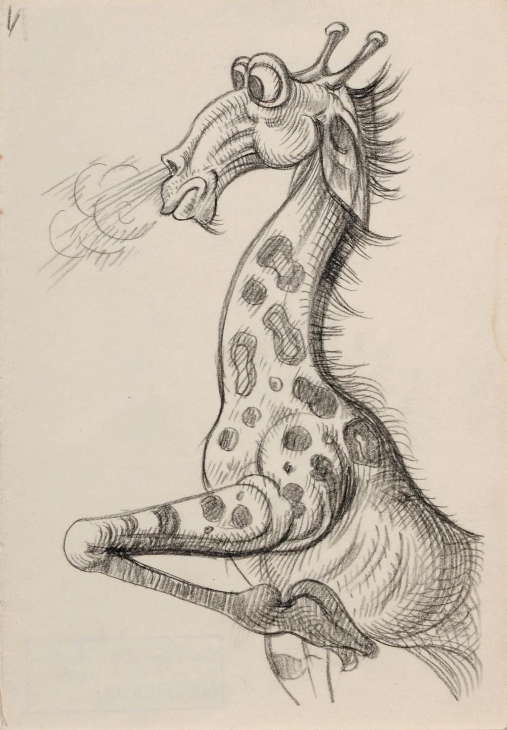 Curt Grosspietsch comparable auction result: curt grosspietsch schnaubende giraffe wohl 1960er 1970 s