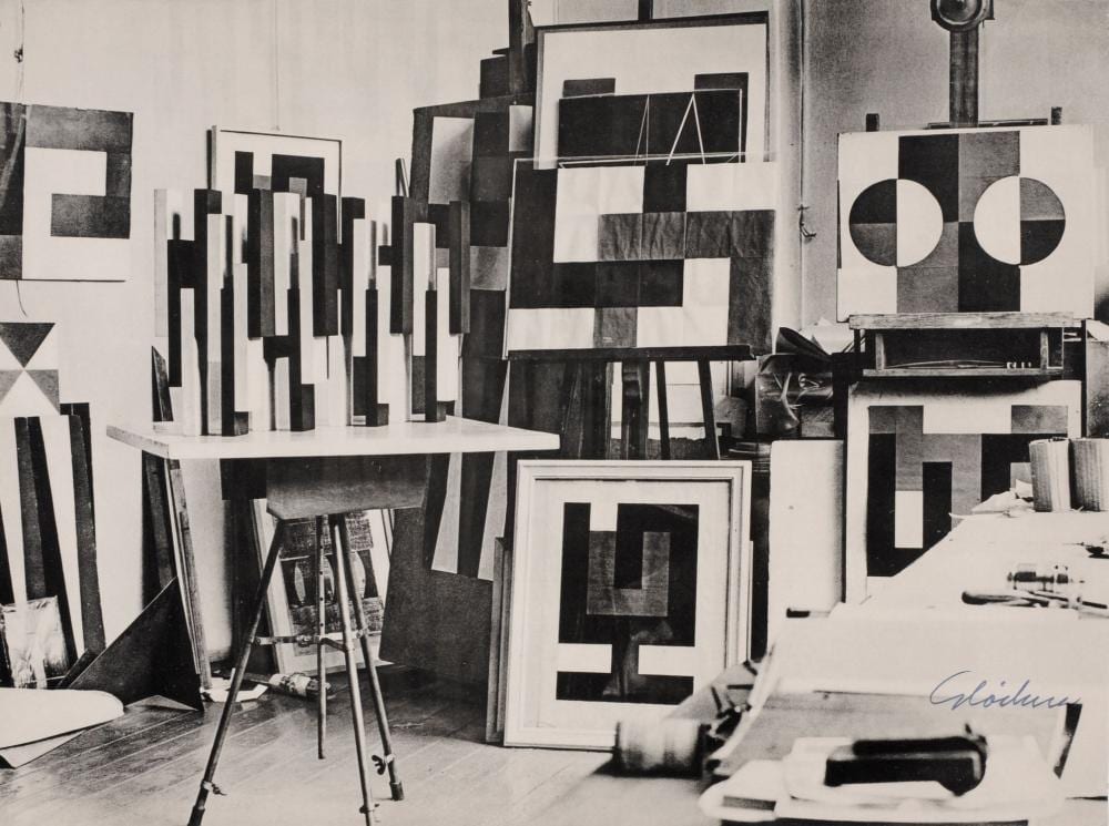 Hermann Gloeckner comparable auction result: hermann gloeckner das atelier des kuenstlers 1980