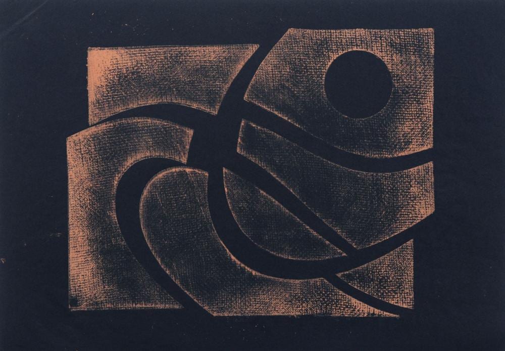 Hermann Gloeckner comparable auction result: hermann gloeckner variante nach blatt 3 aus der folge zehn handdrucke 1983