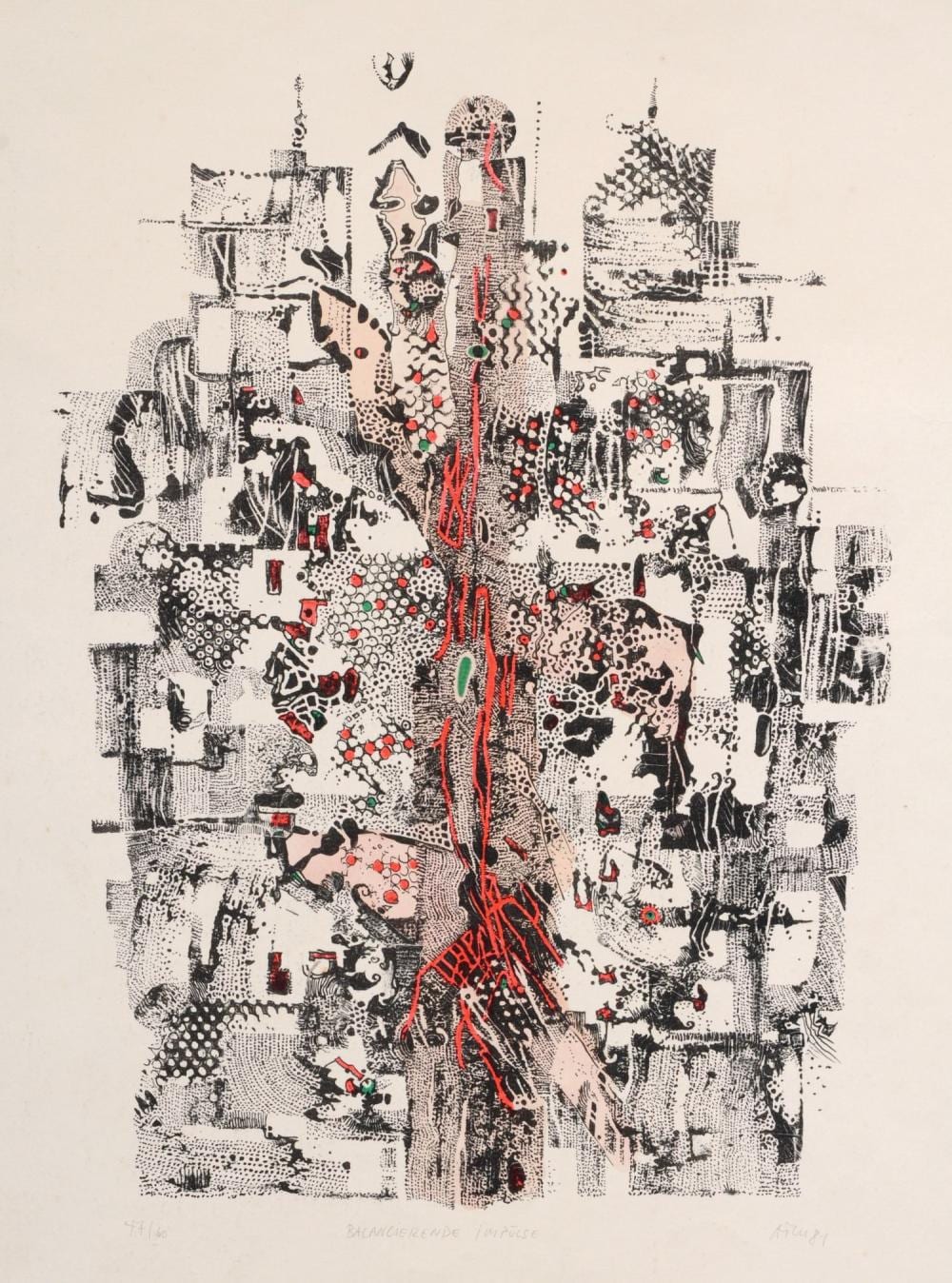 Alfred Mörstedt comparable auction result: alfred traugott moerstedt balancierende impulse 1981