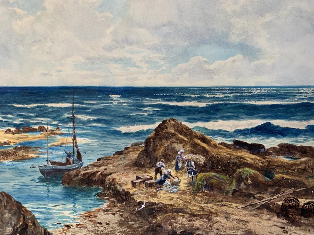 William Henry Dyer comparable auction result: william henry dyer watercolor fresh fish