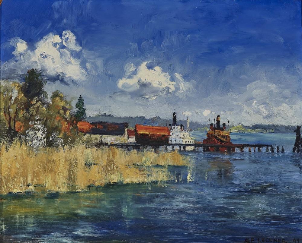 Alf Lechner comparable auction result: alf lechner at lake starnberg 1941