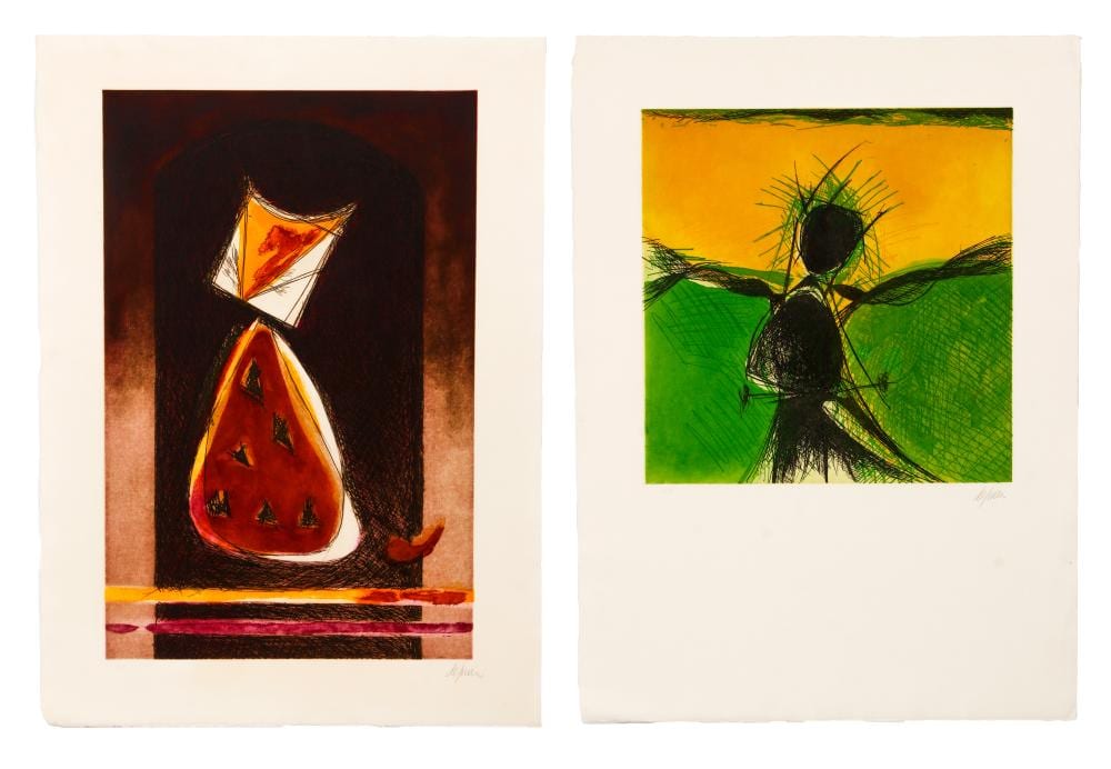 Ronaldo DeJuan comparable auction result: 2 ronaldo de juan 1983 pencil signed color etchings