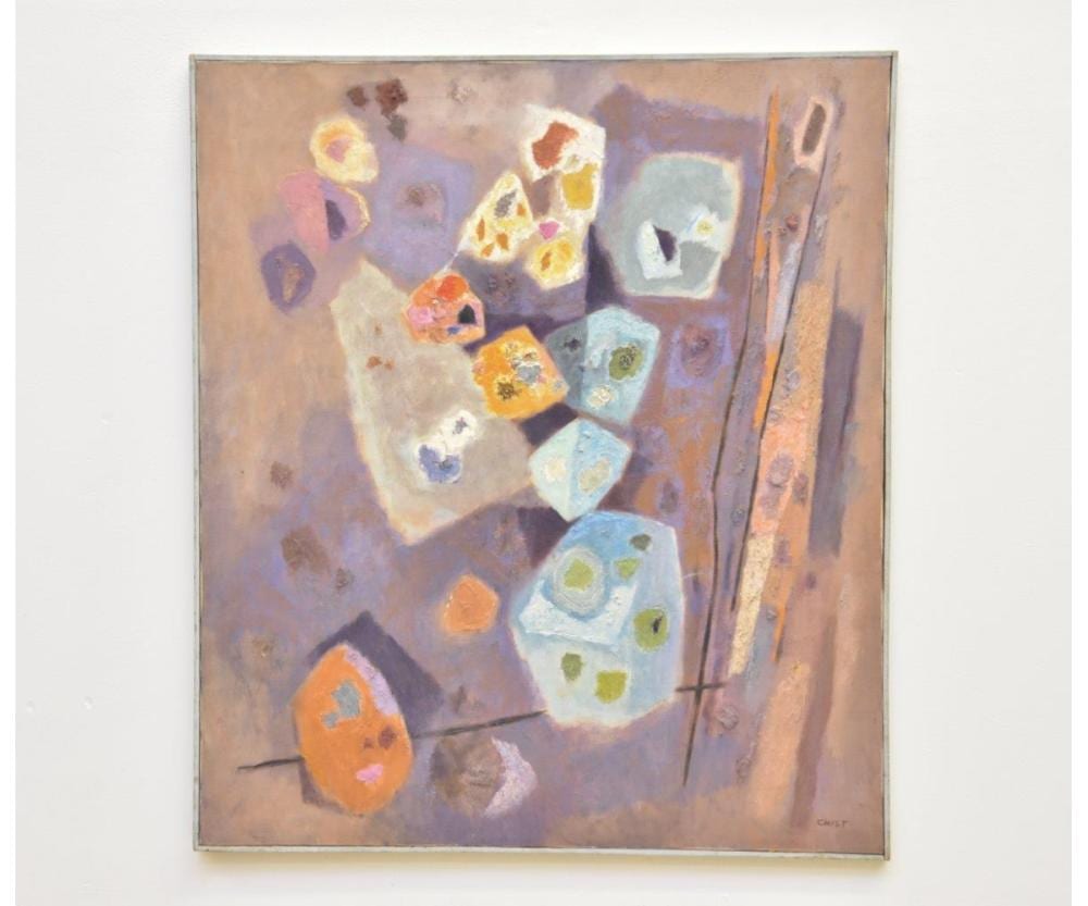 Richard Crist comparable auction result: richard crist oil abstract
