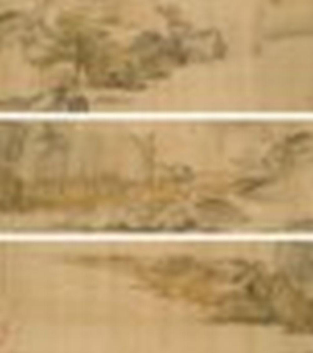 Huang Shen (1687-1770) Peach Blossom Land Handscroll, ink and colour on sil comparable sale