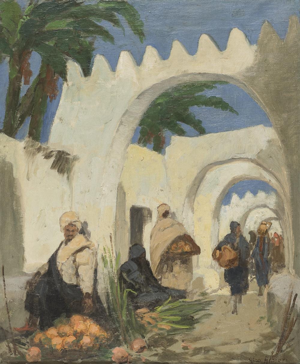 Gino Albieri comparable auction result: painting gadames by gino albieri