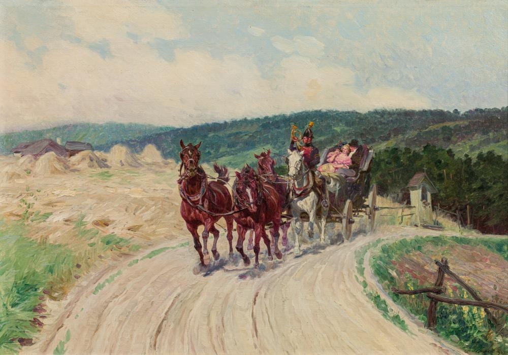 Ludwig (1866) Koch comparable auction result: ludwig koch carriage ride in summer