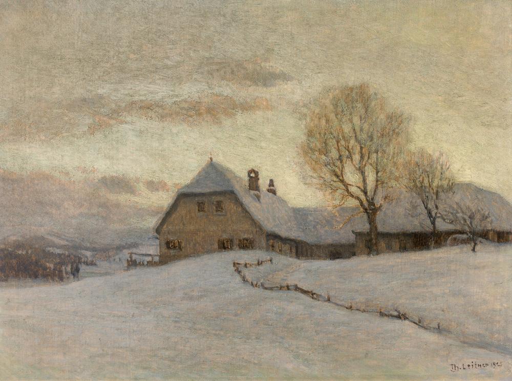 thomas leitner winter landscape with farmstead · Im Kinsky · 2020-12-15 Thomas Leitner comparable auction result: thomas leitner winter landscape with farmstead
