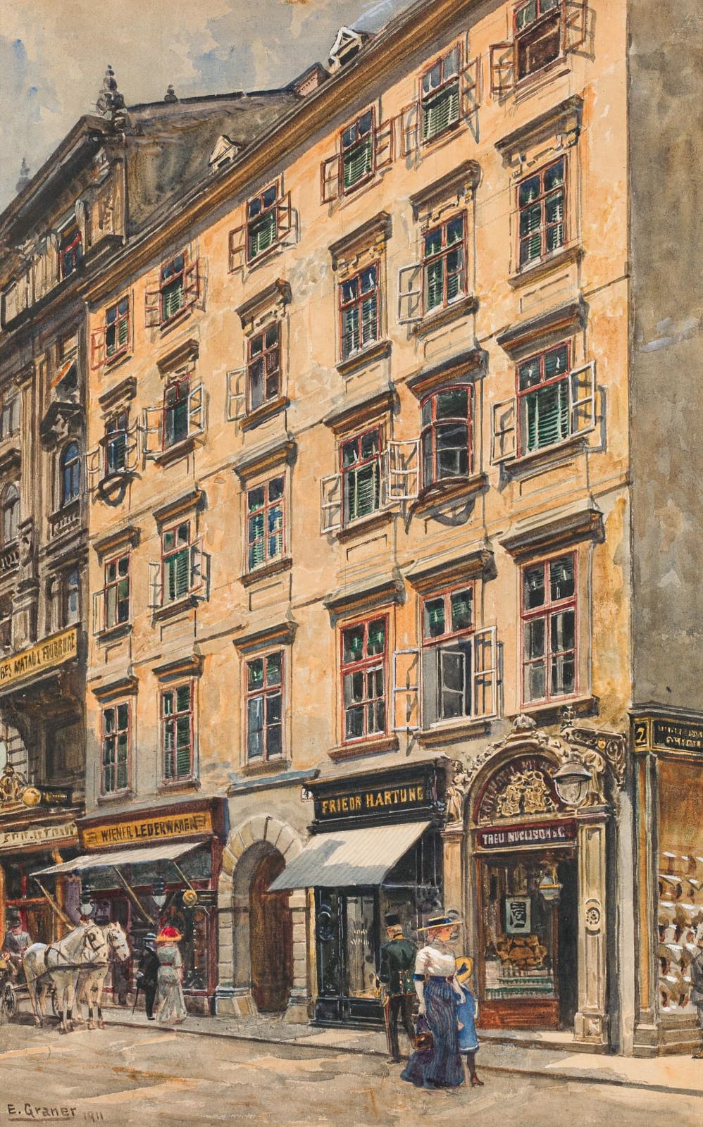 Ernst Graner comparable auction result: ernst graner house in the kohlmarkt district no 4 in vienna