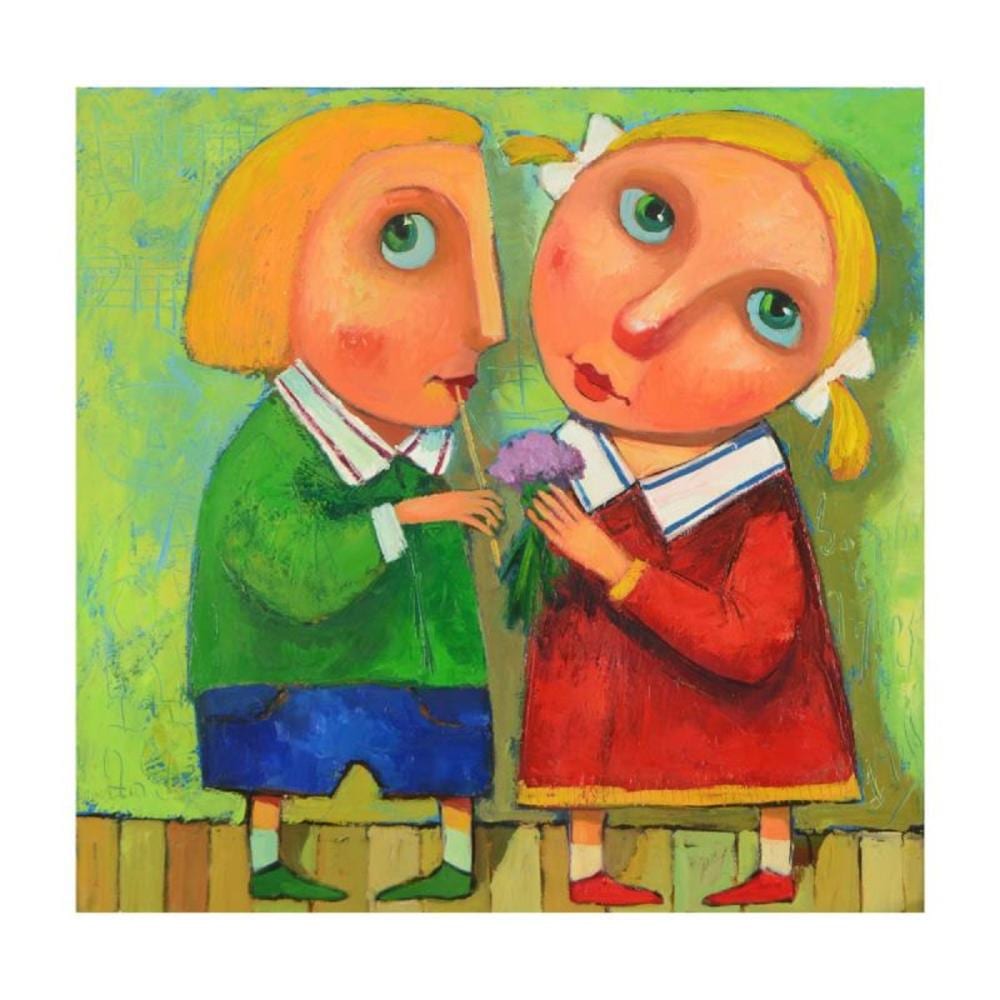 Mikheil Mikaberidze comparable auction result: mikheil mikaberidze original oil painting on canvas hand signed inverso with certificate of authenticity