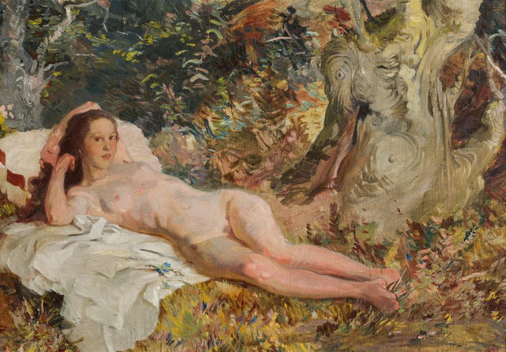 Switbert Lobisser comparable auction result: switbert lobisser nude in the forest