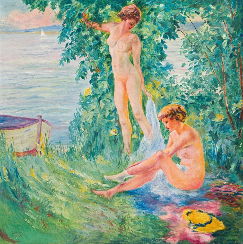 rieger august two nudes on the lakeshore · Im Kinsky · 2020-12-17 August Rieger comparable auction result: rieger august two nudes on the lakeshore