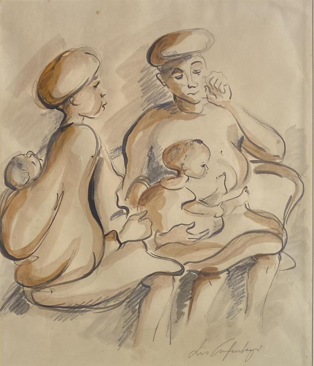 iris ampenberger 1916 1981 south africa mothers chatting watercolour · Theodore Bruce Auctioneers & Valuers · 2020-11-25 Iris Ampenberger comparable auction result: iris ampenberger 1916 1981 south africa mothers chatting watercolour