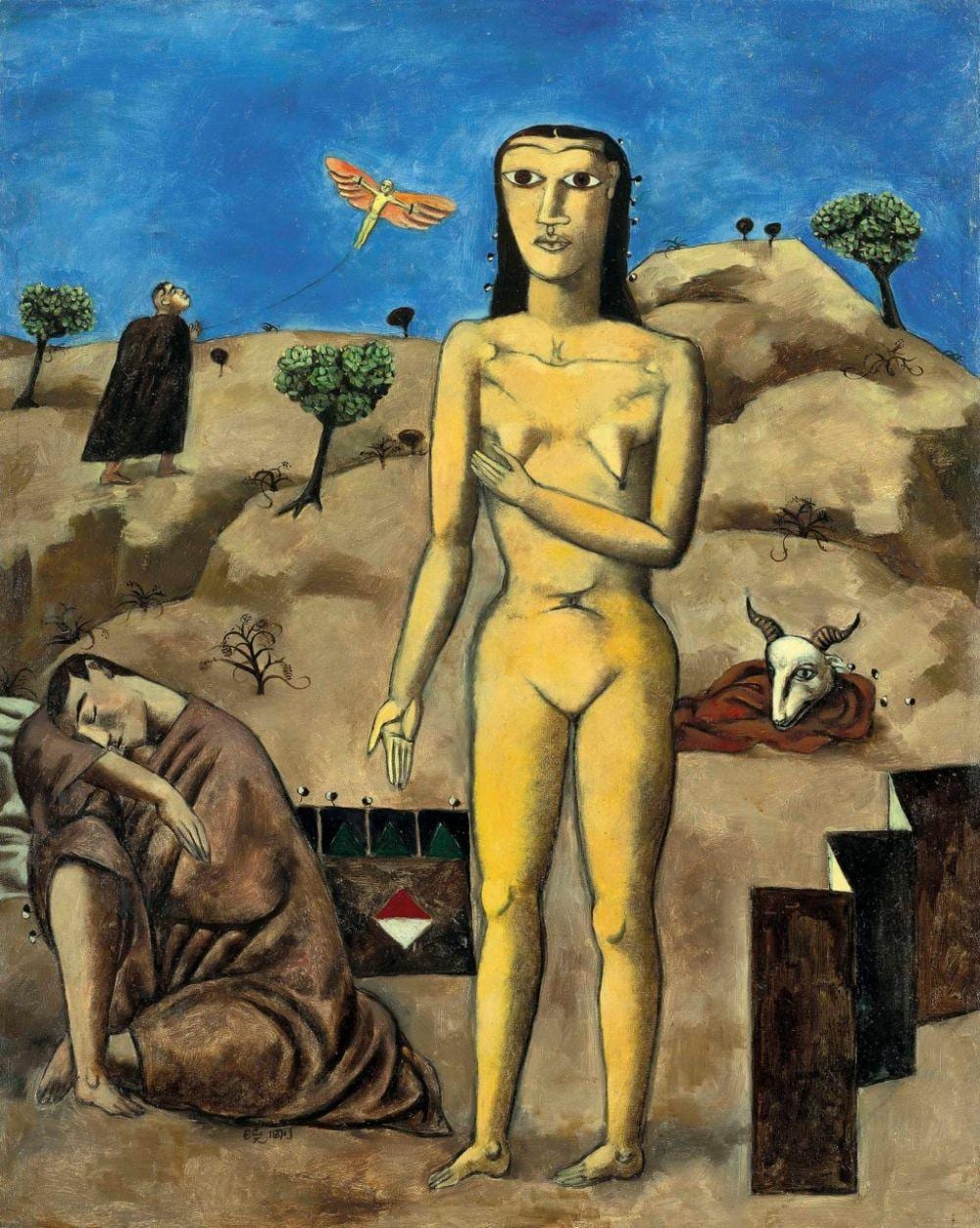 Zhang Xiaogang (B. 1958) Living and Dying – Tomorrow is Coming oil on canva comparable sale