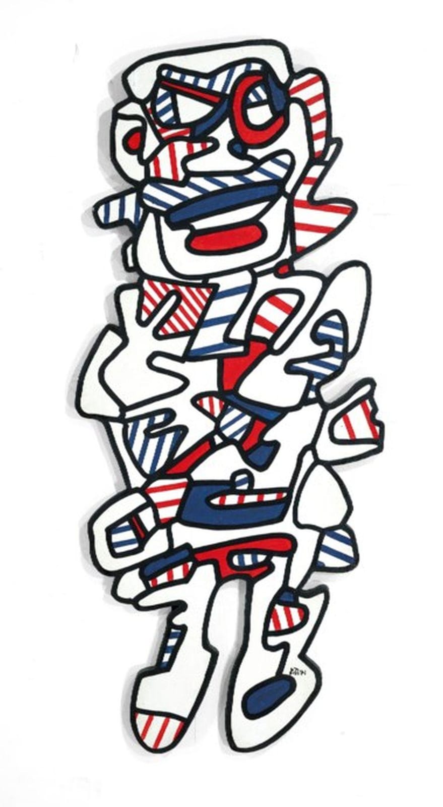 Jean Dubuffet (1901-1985) Le Fringant vinyl and acrylic on Klegecell 181 (H comparable sale