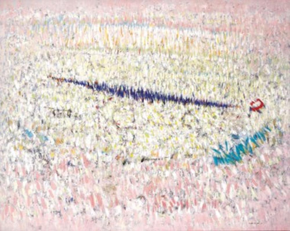 Rhee Seundja (1918-2009) For Red Poppy oil on canvas 130 x 162 cm. (51 1/8 comparable sale