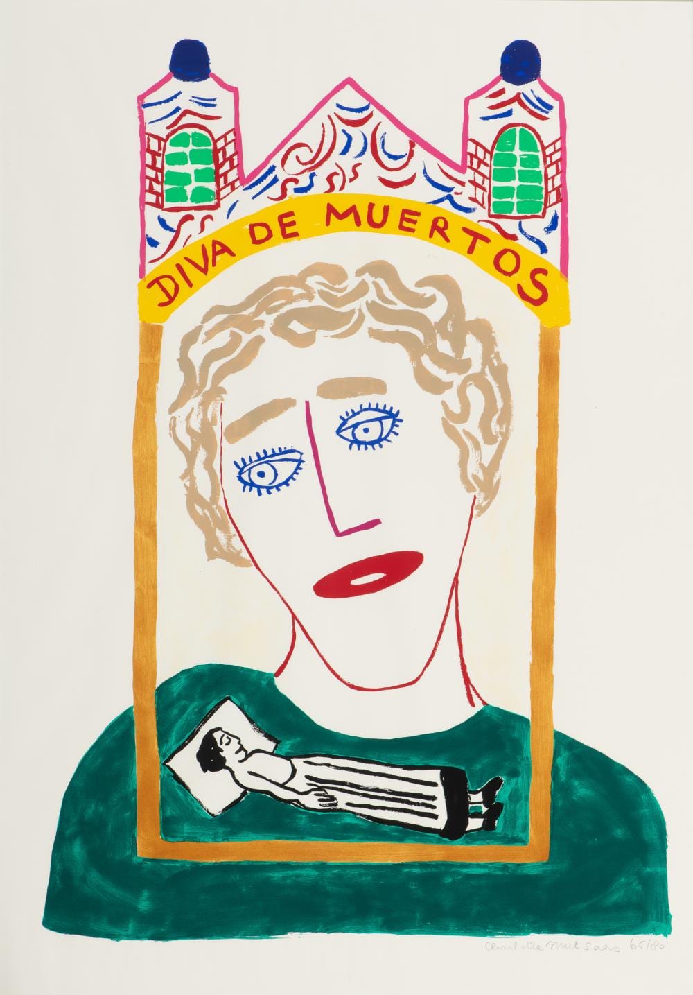 Charlotte Mutsaers comparable auction result: divine screenprint by charlotte mutsaers