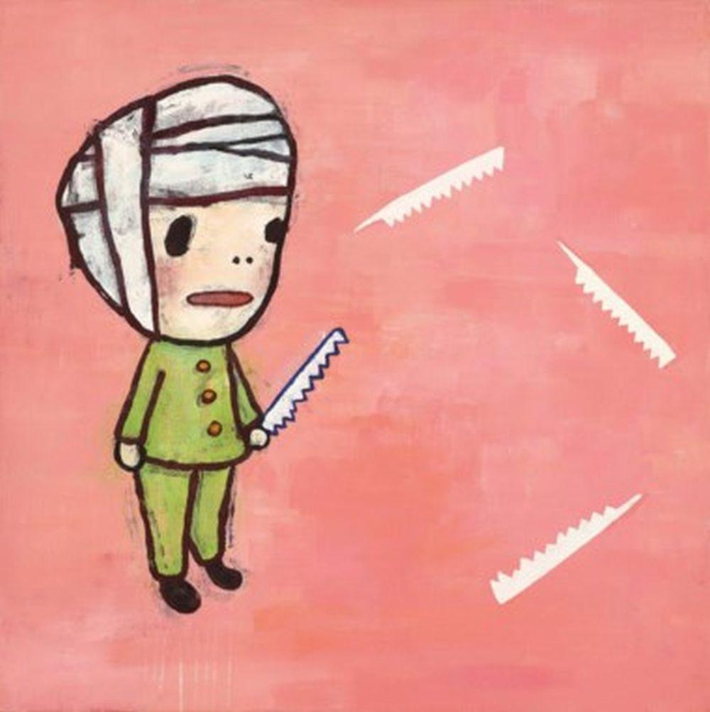 Yoshitomo Nara (B. 1959) Mr Penck and I acrylic on canvas 100 x 100 cm. (39 comparable sale