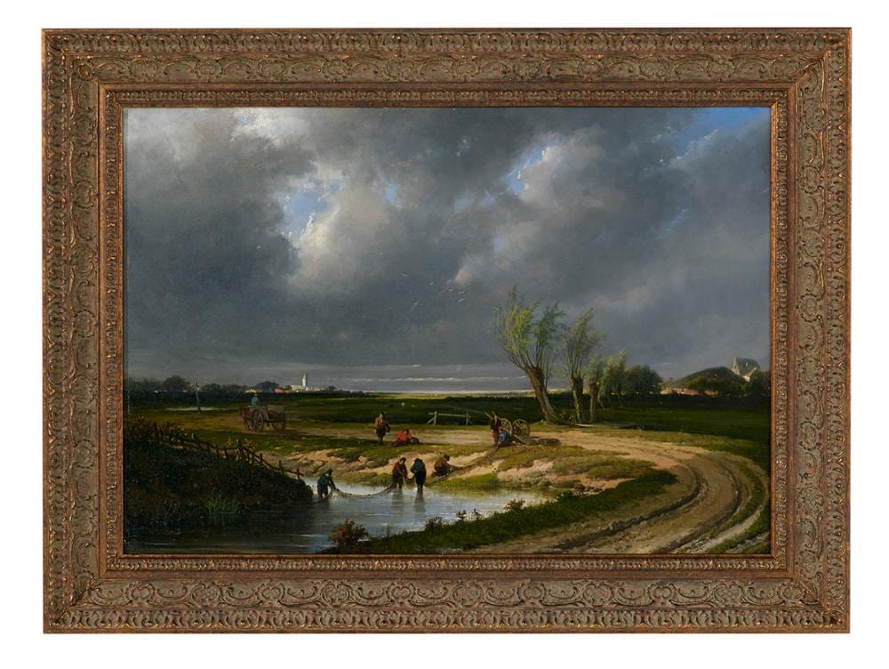 Laurent Herman Redig comparable auction result: laurent herman redig dutch 1822 1861 pulling the nets
