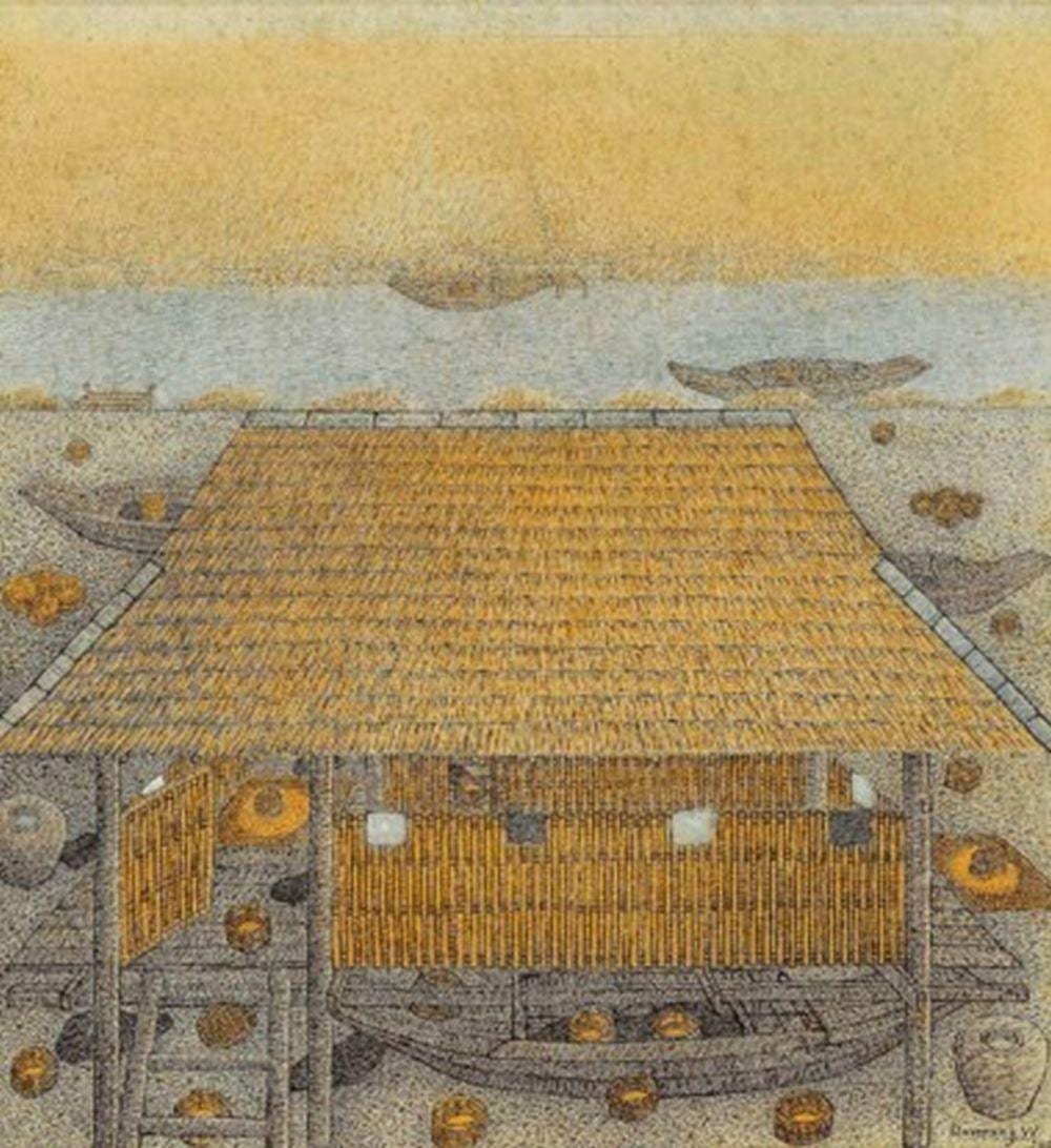 Damrong Wong-Uparaj comparable auction result: damrong wong uparaj 1936 2002 untitled acrylic on canvas 70 x 66 5 cm 2