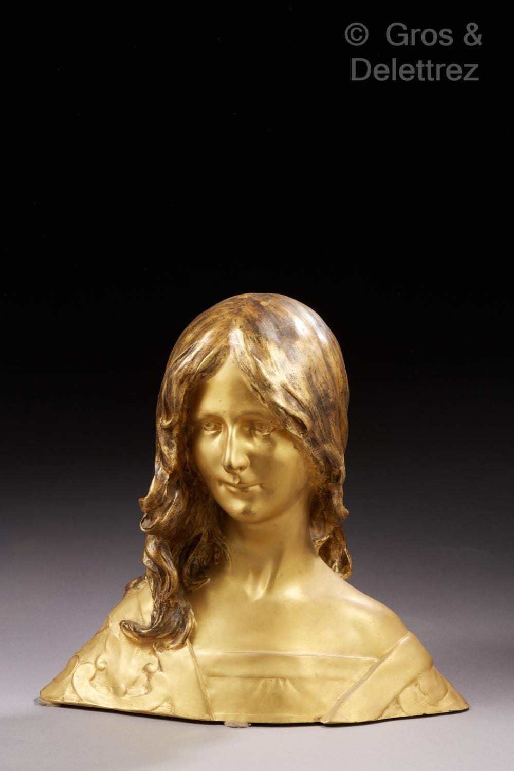 Léon Noël Delagrange comparable auction result: l on no l delagrange 1872 1910 buste de jeune femme