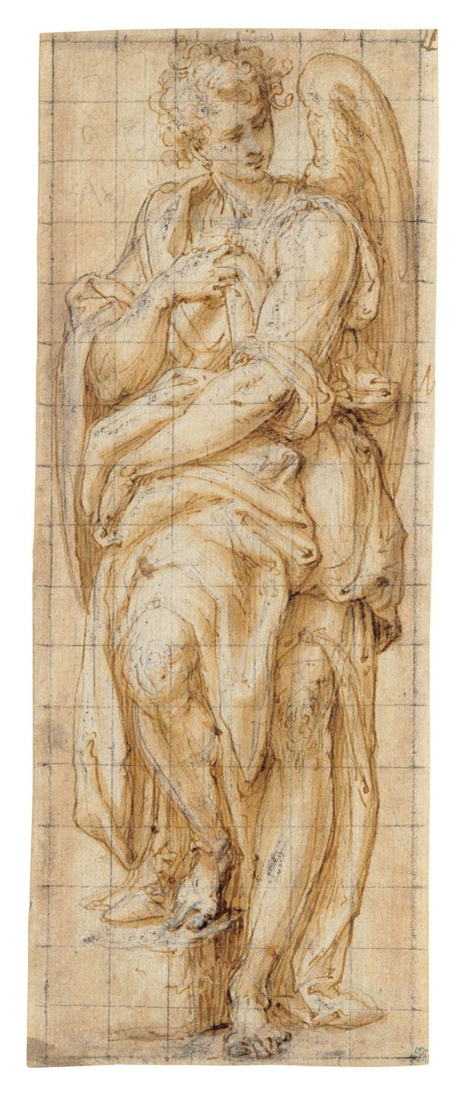 Aurelio Luini comparable auction result: aurelio luini luino circa 1530 1593 milan an angel resting his right fo