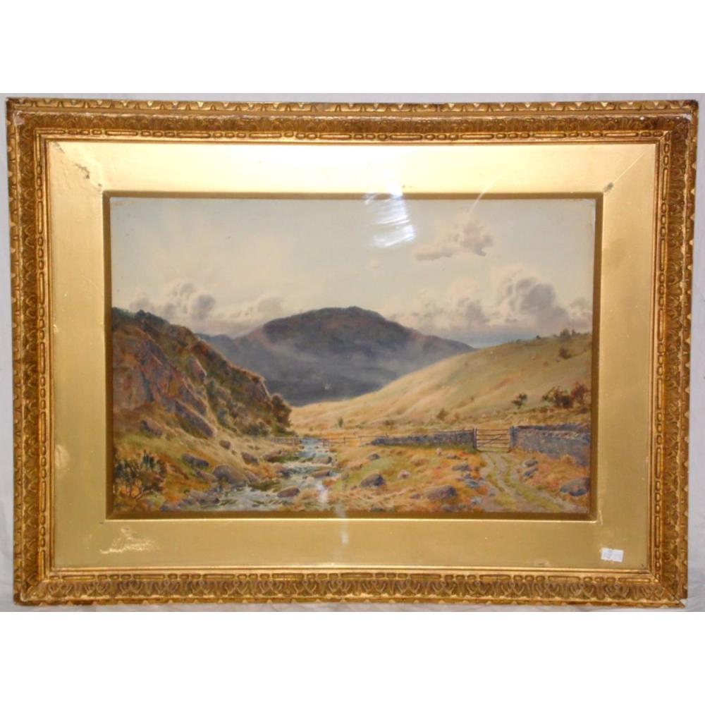 Isaac Cooke comparable auction result: isaac cooke r b a watercolour moel fferna cynwyd