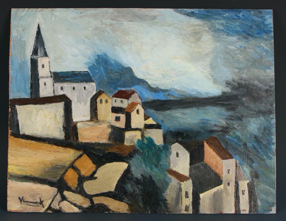 Auction comp thumbnail for MAURICE DE VLAMINCK PAINTING OIL ON BOARD (Converse Auctions, Lot 259)