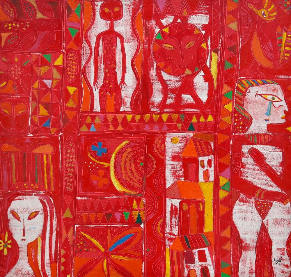 WOLE LAGUNJU comparable auction result: wole lagunju twilight woman