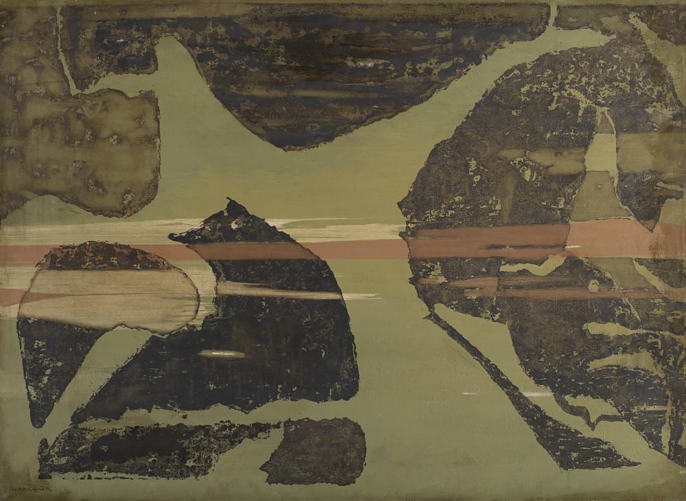 Adam Marczynski comparable auction result: adam marczynski zmierzch 1960 oil on canvas cm 73x100 signed lower left provenance rolly and graziella marchi collection milan