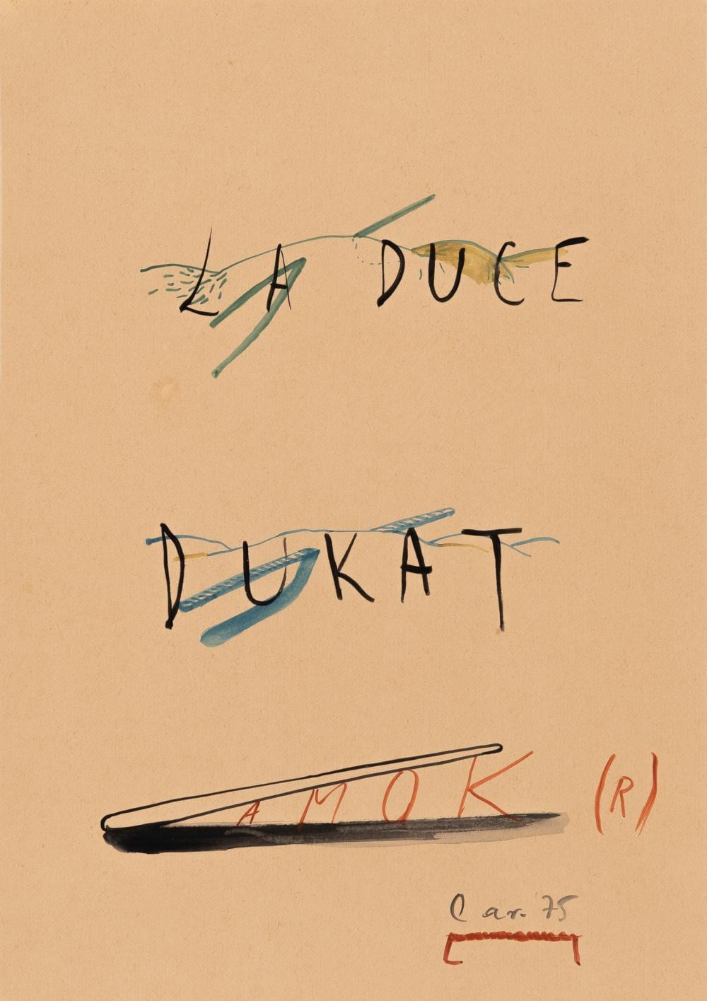 Ernst Caramelle comparable auction result: ernst caramelle la duce dukat amok