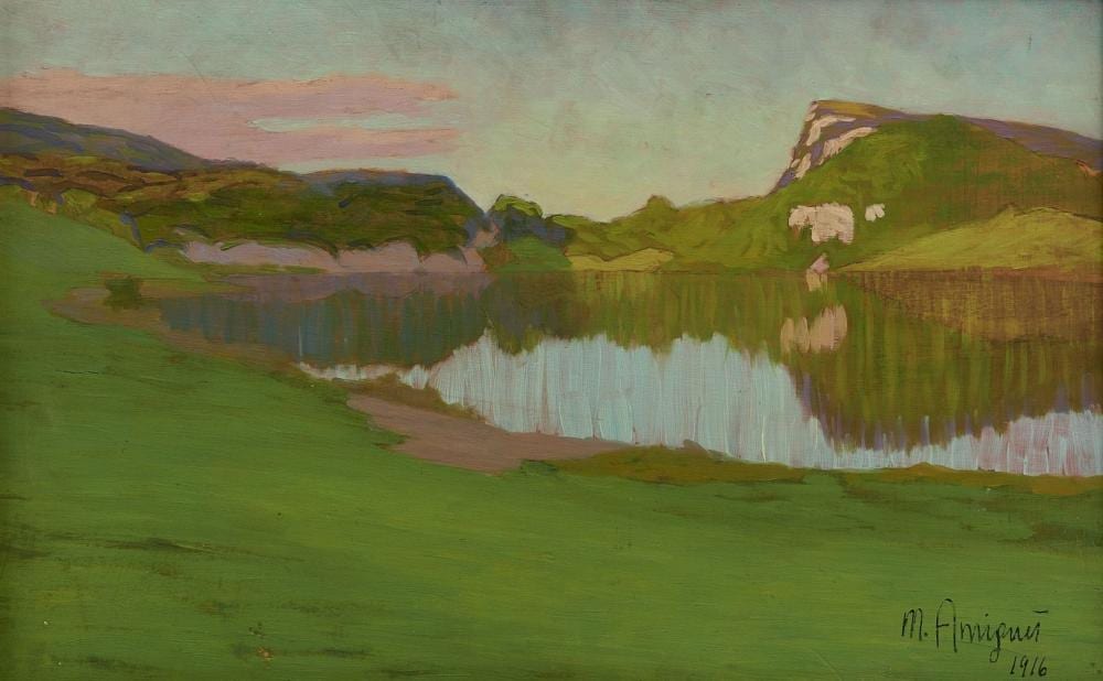 Marcel Amiguet comparable auction result: marcel amiguet 1891 1958 vue du lac brenet et de la dent de vau