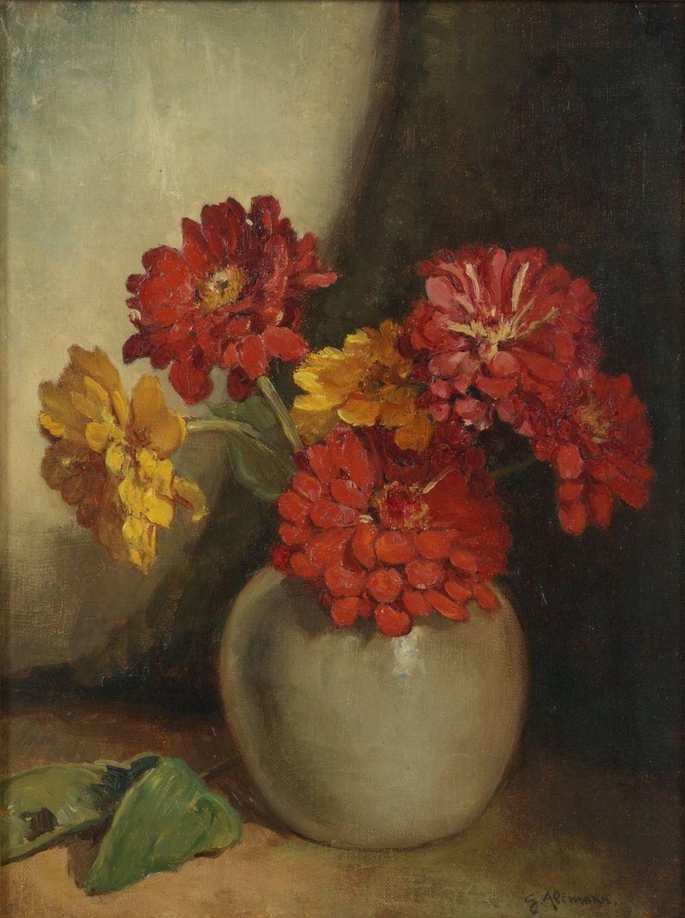 Gerard (1877) Altmann comparable auction result: gerard altmann rotterdam 1877 1940 a still life with dahlia s in a pot