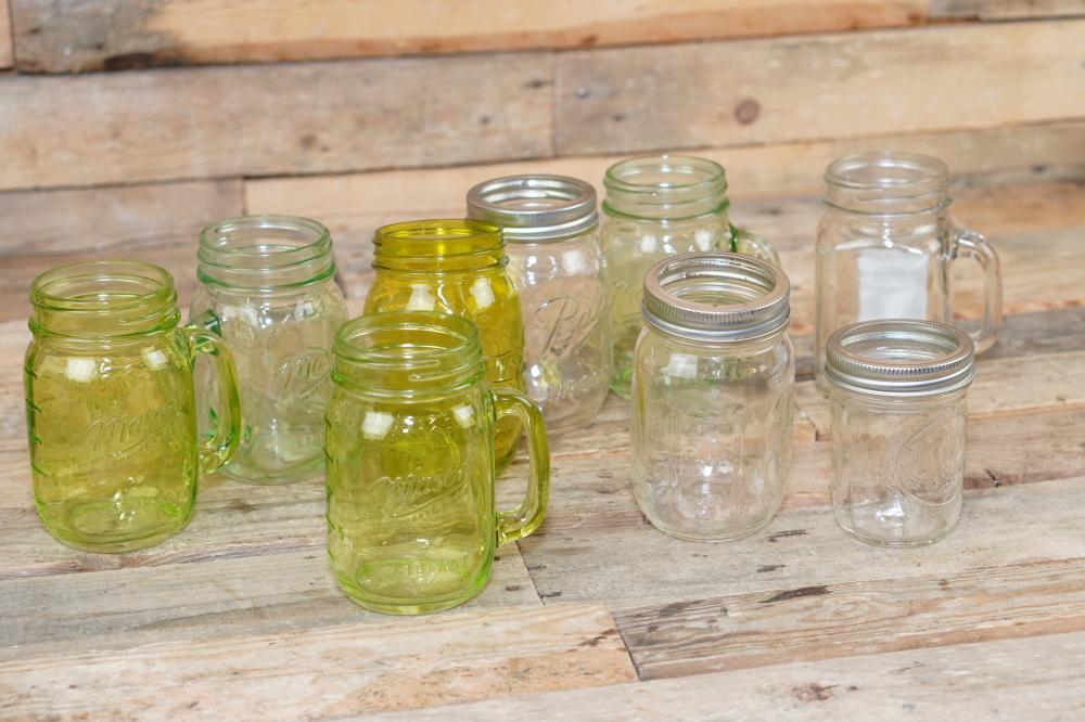 LOT OF MASON JAR CUPS, BALL & OTHER sold by Aether Auctions, lot 59 — auction record photograph