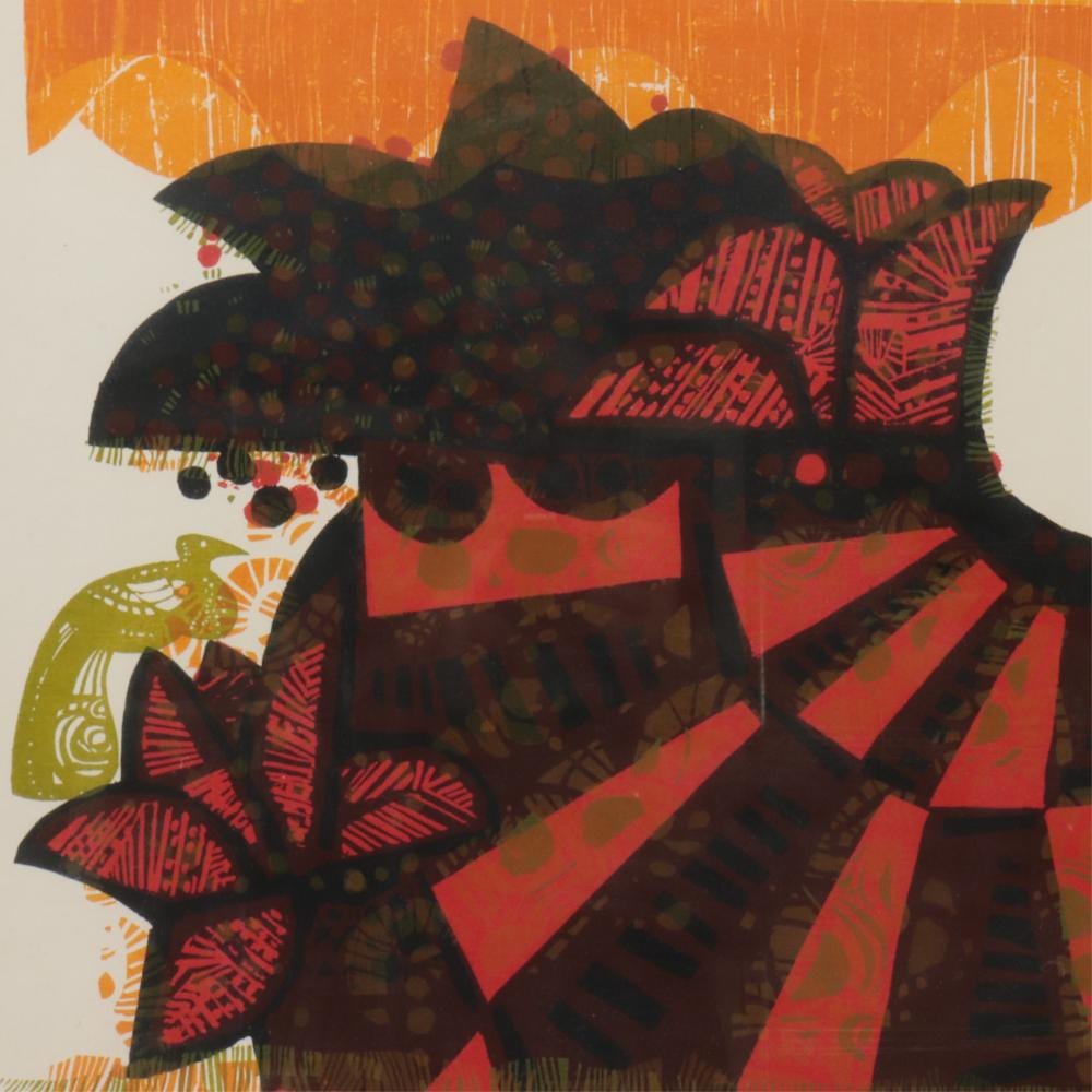 David Weidman comparable auction result: david weidman coconut palms serigraph