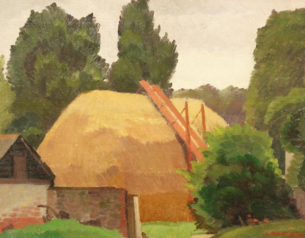 frank runacres 1904 1974 british a view of farm buildings oil on panel signed 10 x 14 · John Nicholson's Fine Art Auctioneers & Valuers · 2020-12-07 Frank Runacres comparable auction result: frank runacres 1904 1974 british a view of farm buildings oil on panel signed 10 x 14