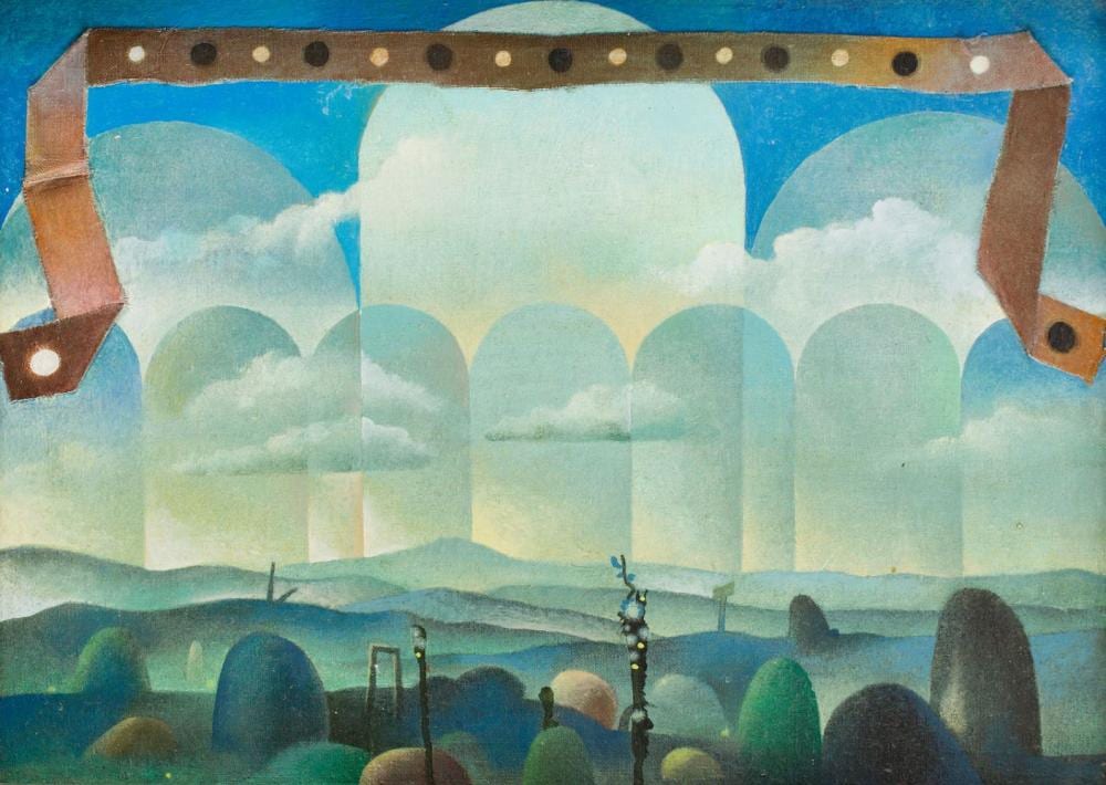 Henryk Waniek comparable auction result: henryk waniek b 1942 the landscape to be sung 1997