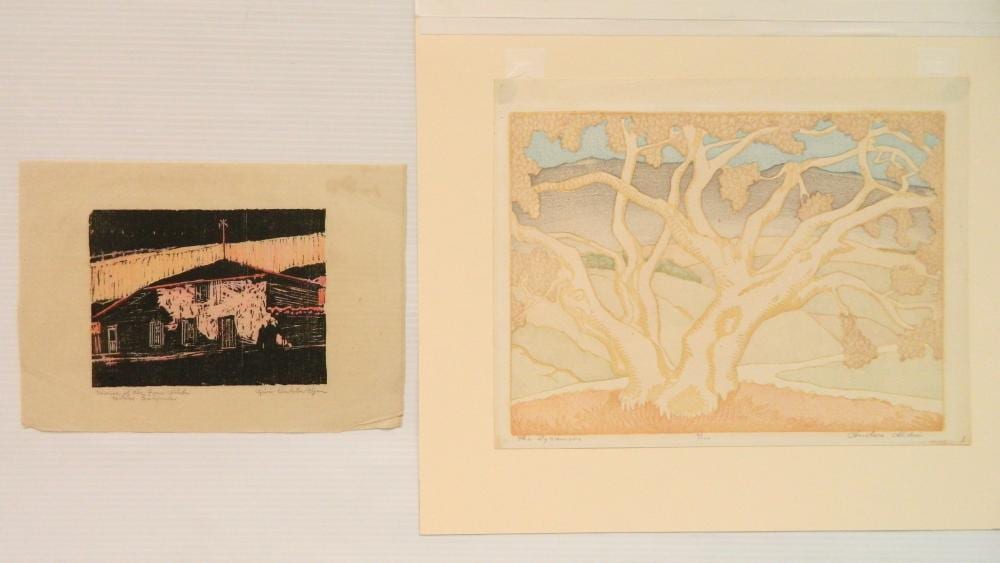 Anders Gustaf Aldrin comparable auction result: 2 american block prints