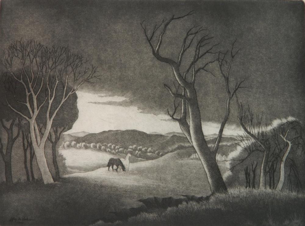 j jay mcvicker drypoint · Rachel Davis Fine Arts · 2020-12-12 J. Jay McVicker comparable auction result: j jay mcvicker drypoint