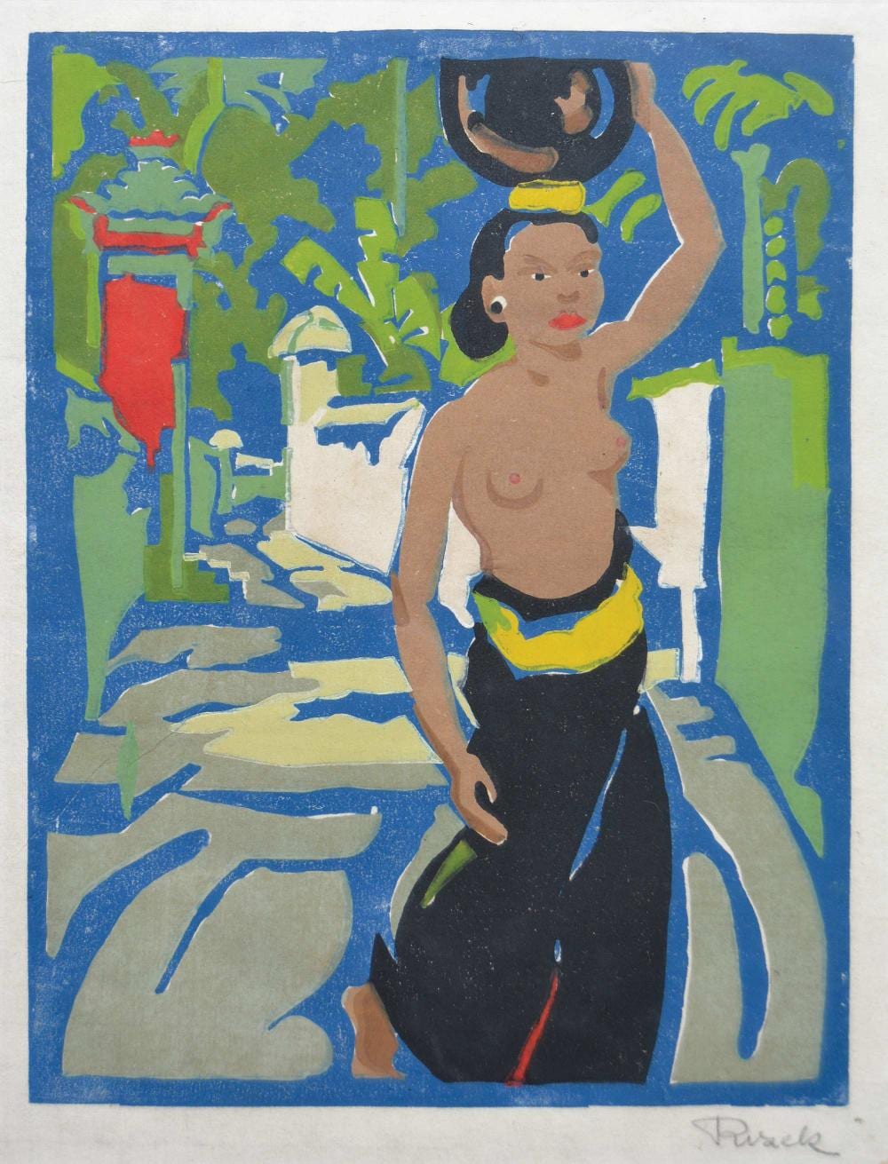 Emil Rizek comparable auction result: watercarrier in bali