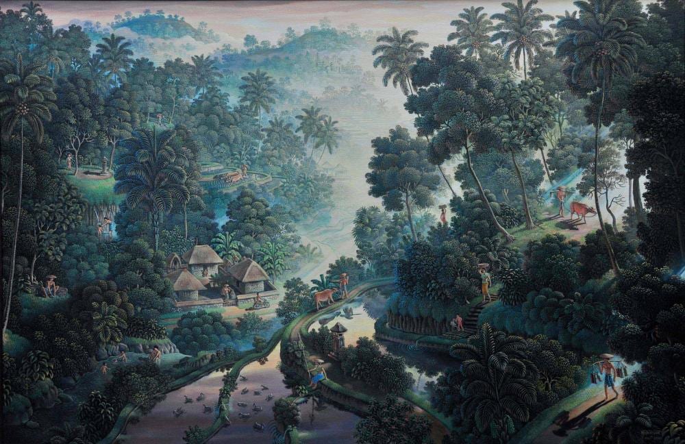 Village Scene in Bali comparable sale