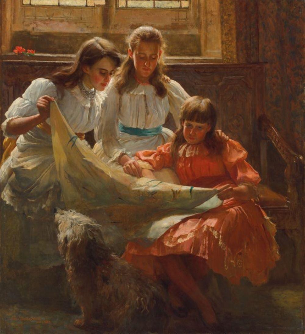 Arthur Trevethin Nowell comparable auction result: arthur trevethin nowell british 1862 1940 the reading lesson