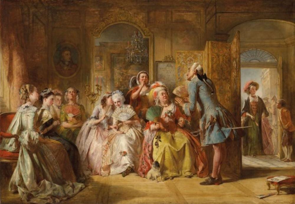 Abraham Solomon comparable auction result: abraham solomon british 1824 1862 academy for instruction in the discipline of the fan 1711