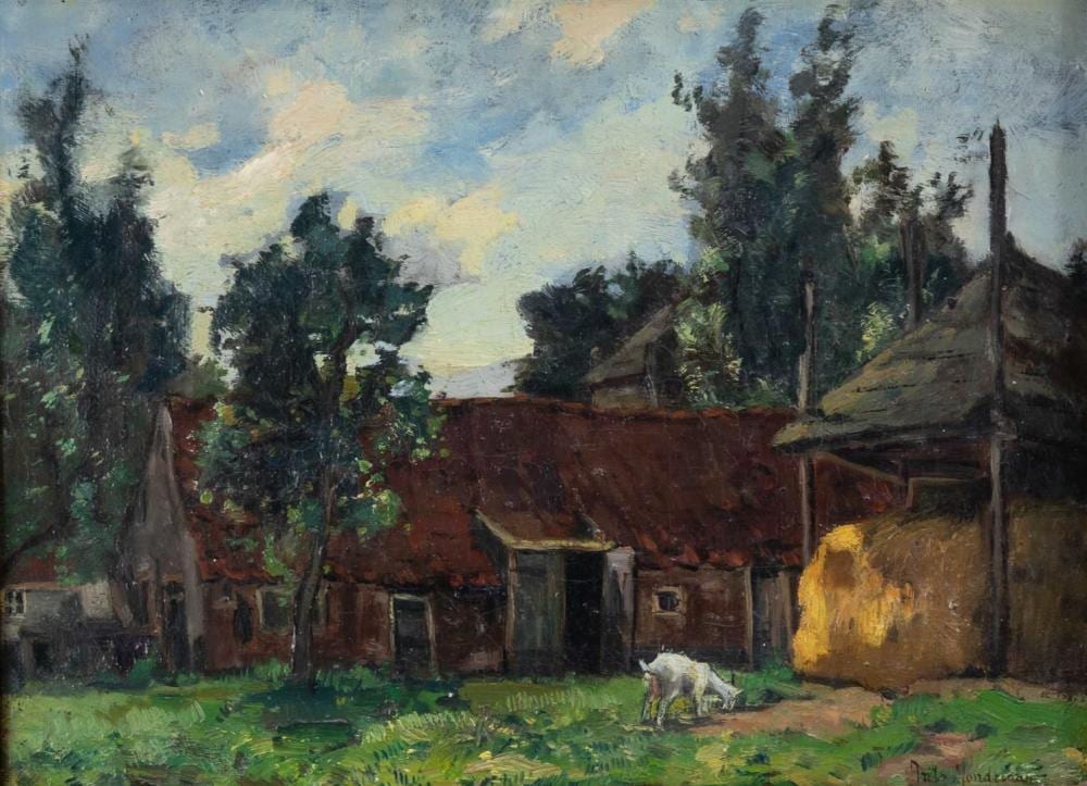 Frédéric Hendrik Mondriaan comparable auction result: frits mondriaan 1853 1932 geitje op boerenerf olievef op doek r o gesigneerd b 25