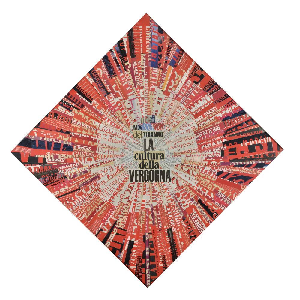 Eugenio Miccini comparable auction result: eugenio miccini 1925 2007 la cultura della vergogna 1994