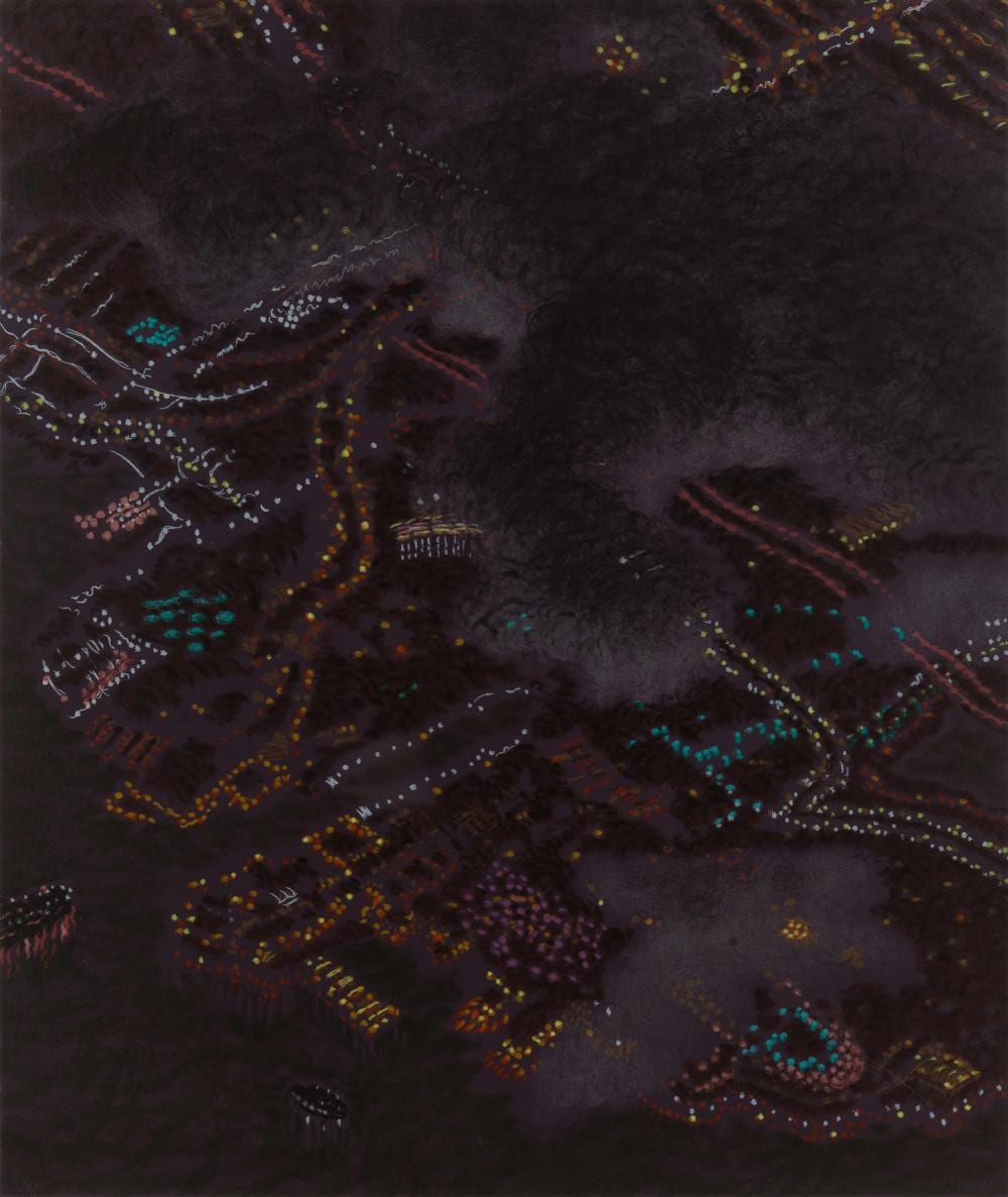 Yvonne Helene Jacquette comparable auction result: yvonne helene jacquette american b 1934 clouds obscuring san diego 1987