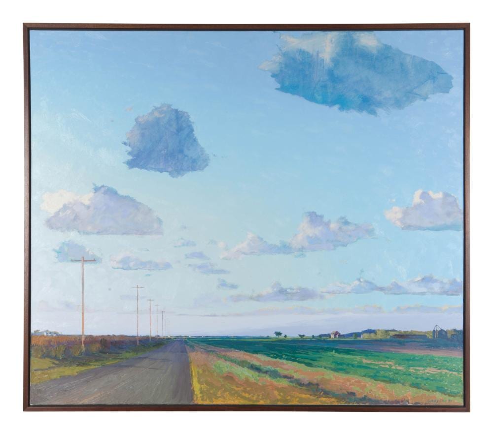 Henry Coe comparable auction result: henry coe american b 1946 a day of clouds 1987