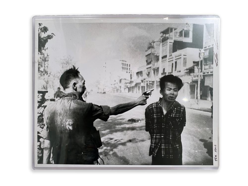 Eddie Adams comparable auction result: eddie adams photograph signed inscribed